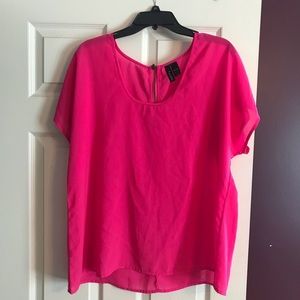 Bright pink blouse